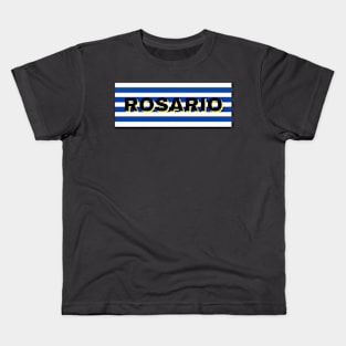 Rosario City in Uruguay Flag Stripes Kids T-Shirt